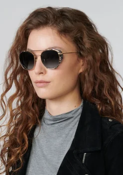 KREWE Earhart Blinker | Matte Black + 24K Domino