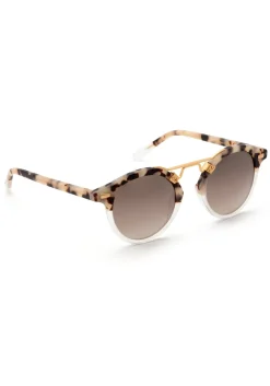 KREWE St. Louis Mirrored | Matte Oyster To Crystal Mirror Polarized 24K